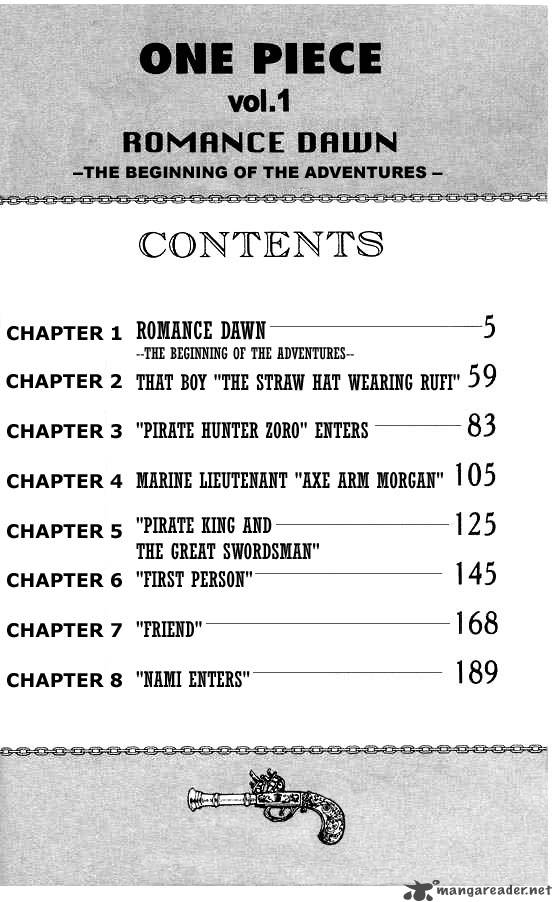 One Piece Manga Chapter 1 page 3 - Romance Dawn —The Dawn of the Adventure—