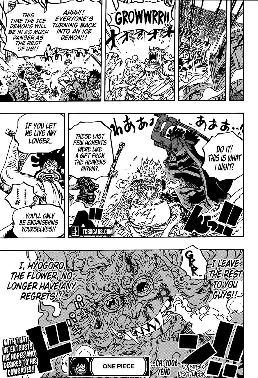 One Piece Manga Chapter 1006 page 19 - The Honorable Hyougoro of the Flower
