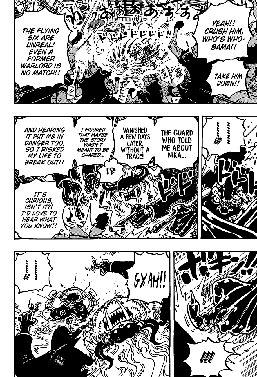 One Piece Manga Chapter 1018 page 14 - Jinbe vs. Who's-Who