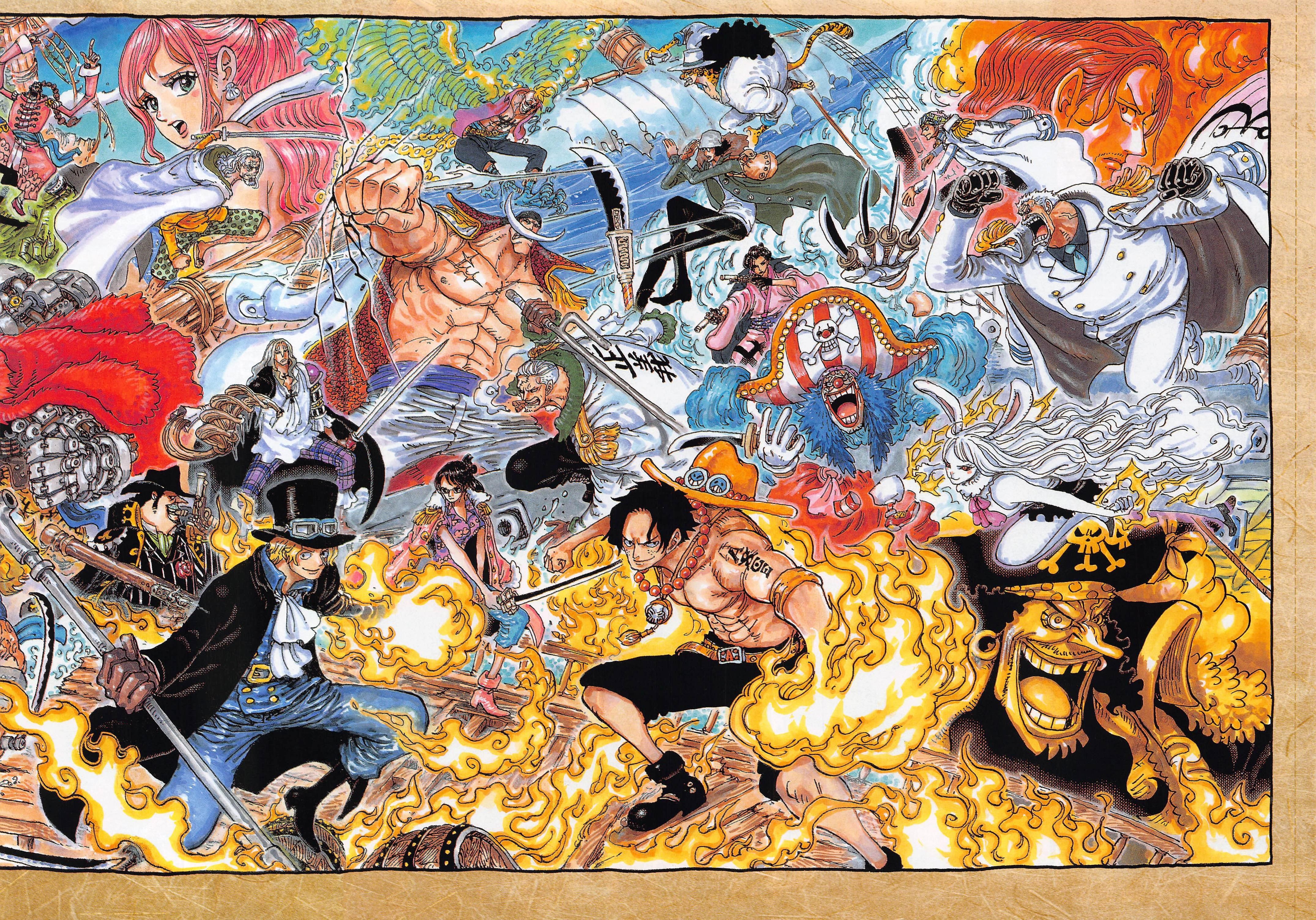 One Piece Manga Chapter 1025 page 2 - Twin Dragons Painting