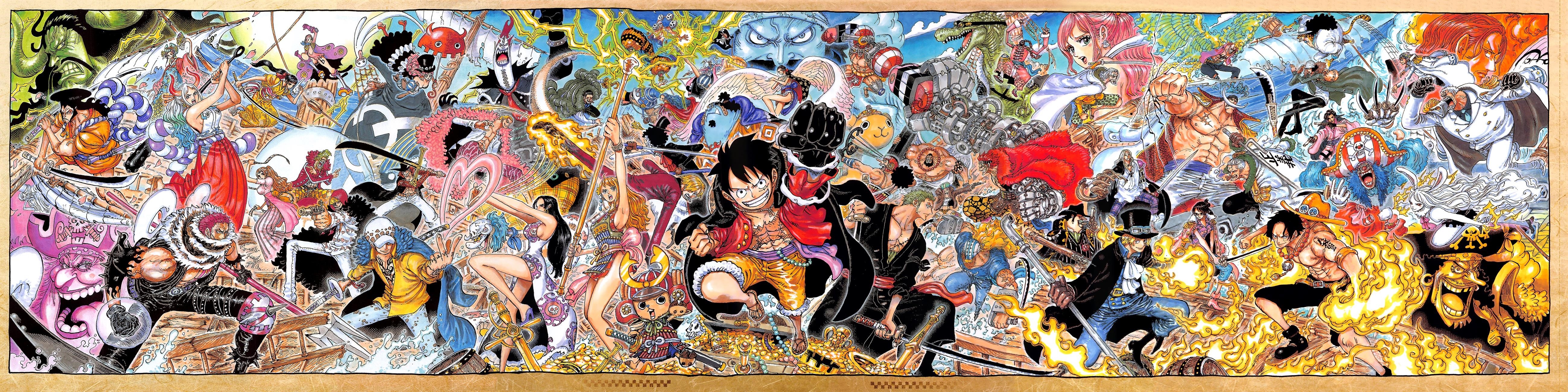 One Piece Manga Chapter 1025 page 3 - Twin Dragons Painting