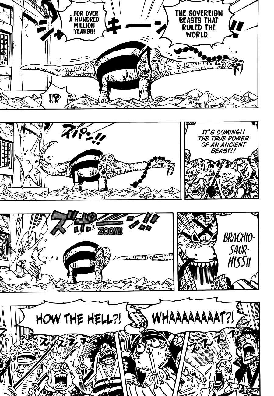 One Piece Manga Chapter 1028 page 13 - Brachiojaurus