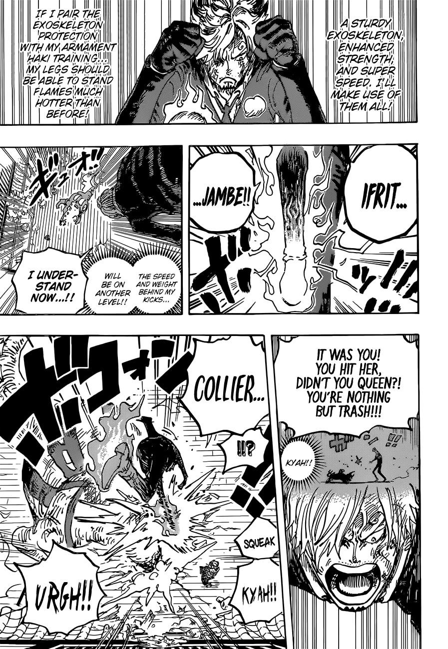 One Piece Manga Chapter 1034 page 12 - Sanji vs. Queen