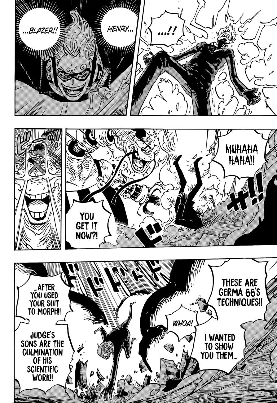 One Piece Manga Chapter 1034 page 6 - Sanji vs. Queen