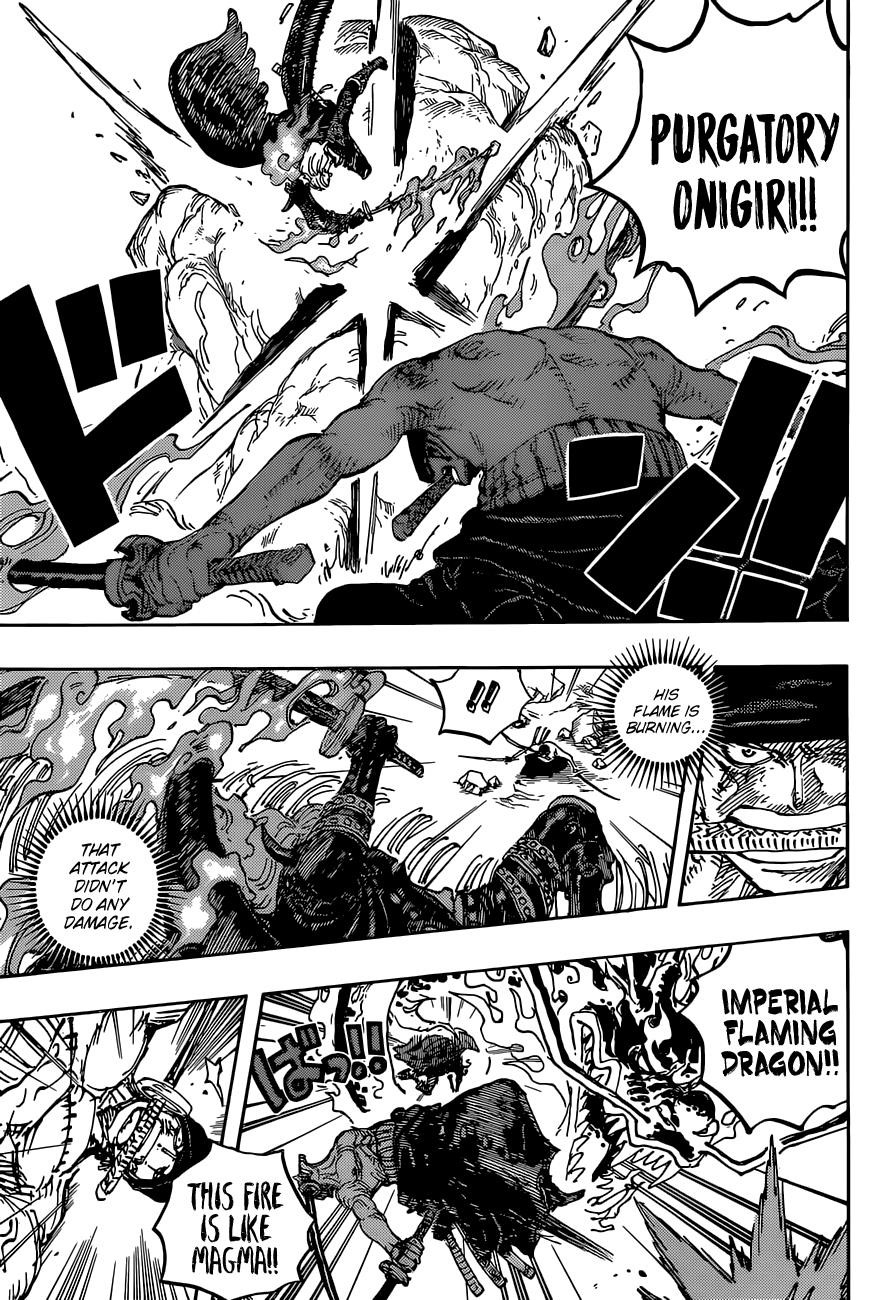 One Piece Manga Chapter 1035 page 11 - Zoro vs. King