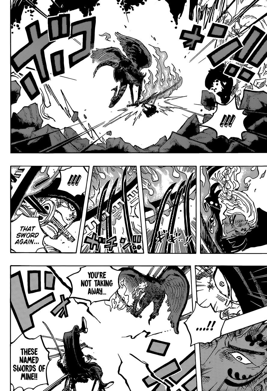 One Piece Manga Chapter 1035 page 12 - Zoro vs. King