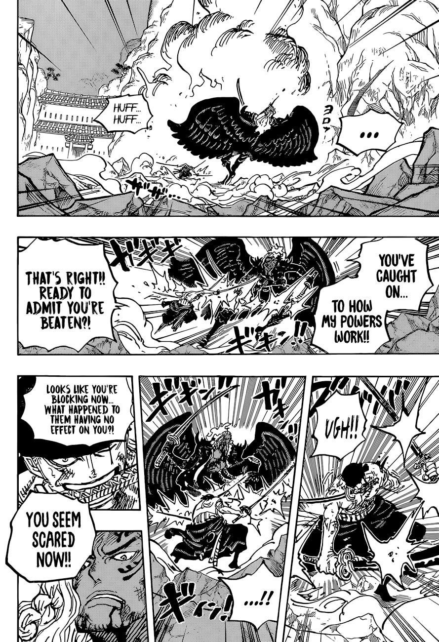 One Piece Manga Chapter 1035 page 14 - Zoro vs. King