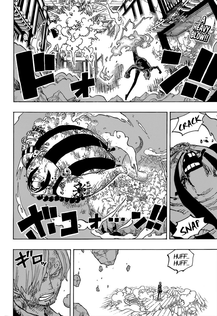 One Piece Manga Chapter 1035 page 2 - Zoro vs. King