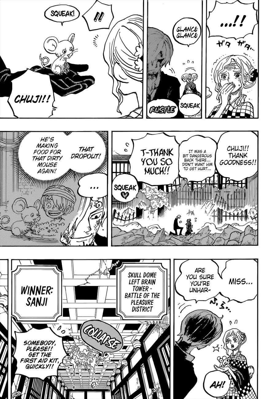 One Piece Manga Chapter 1035 page 3 - Zoro vs. King