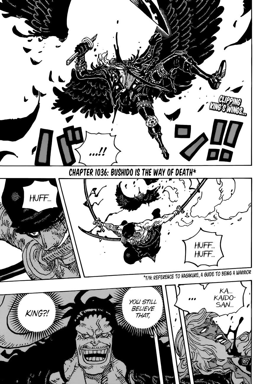 One Piece Manga Chapter 1036 page 2 - Bushido is the Way of Death