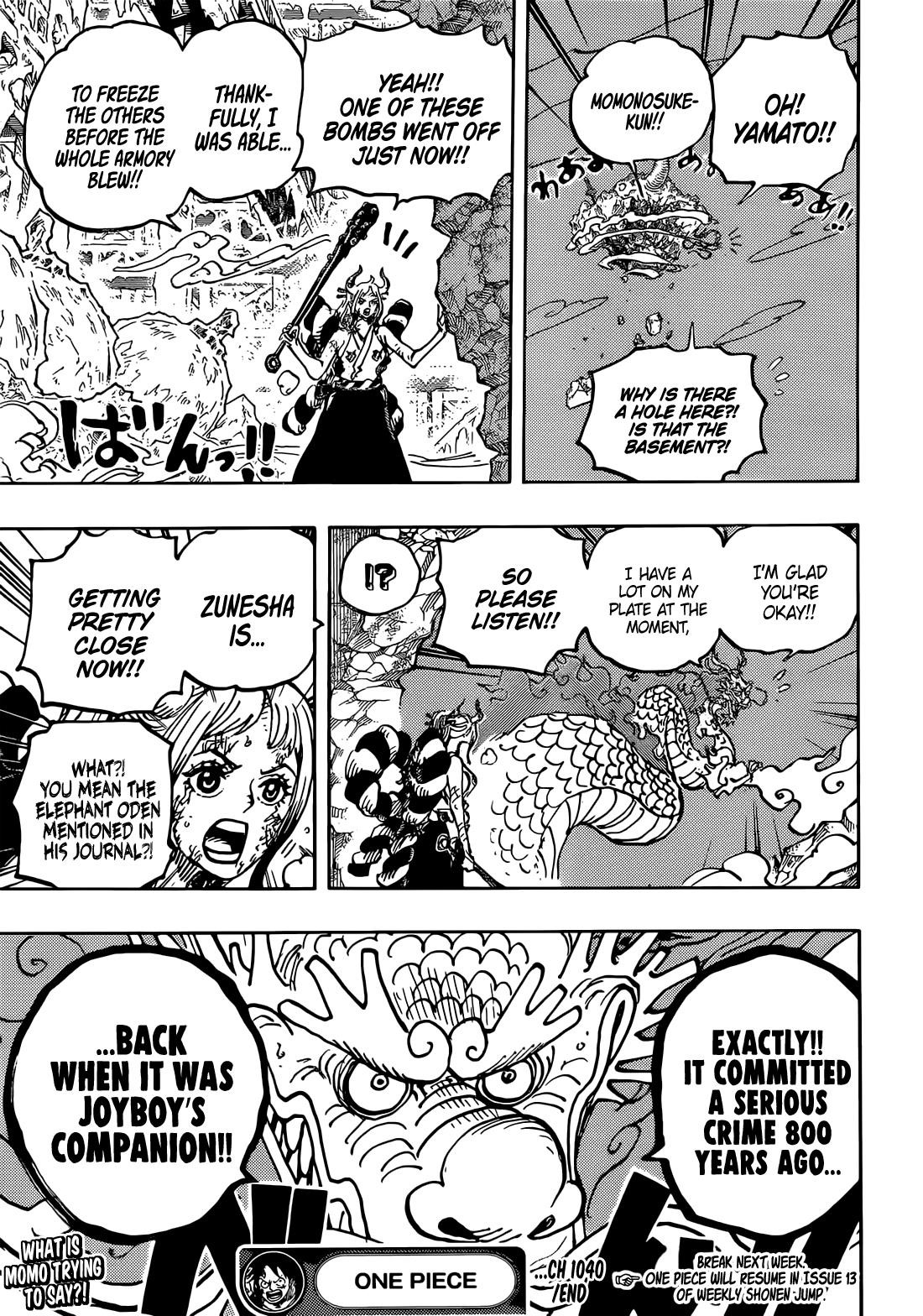 One Piece Manga Chapter 1040 page 12 - Wasted Words on Young Ears