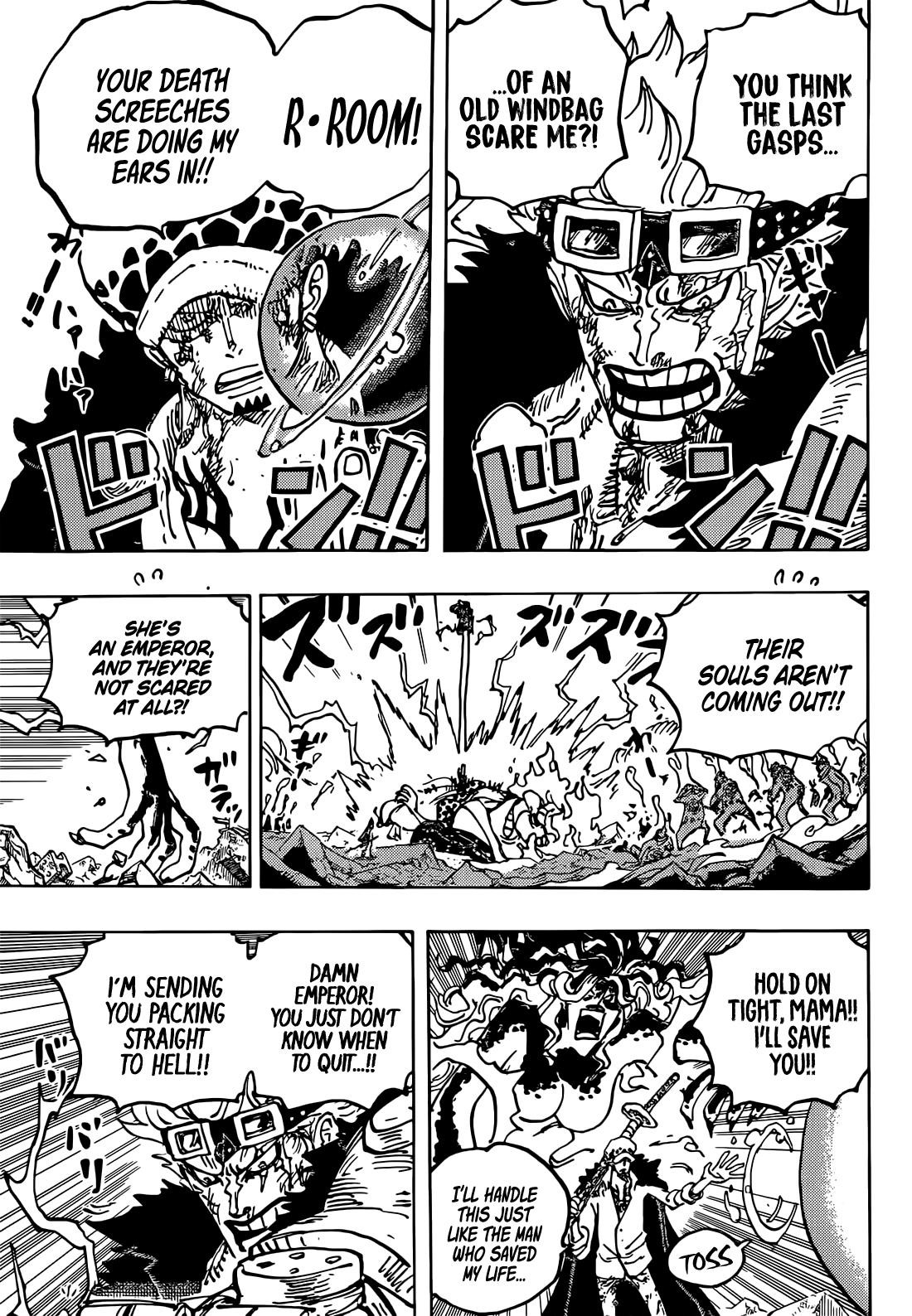 One Piece Manga Chapter 1040 page 5 - Wasted Words on Young Ears