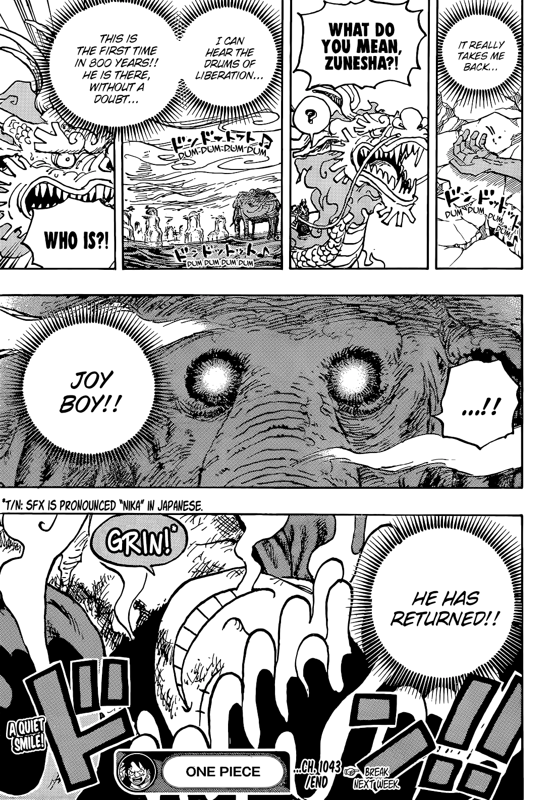 One Piece Manga Chapter 1043 page 15 - Let's Face Death Together!!!
