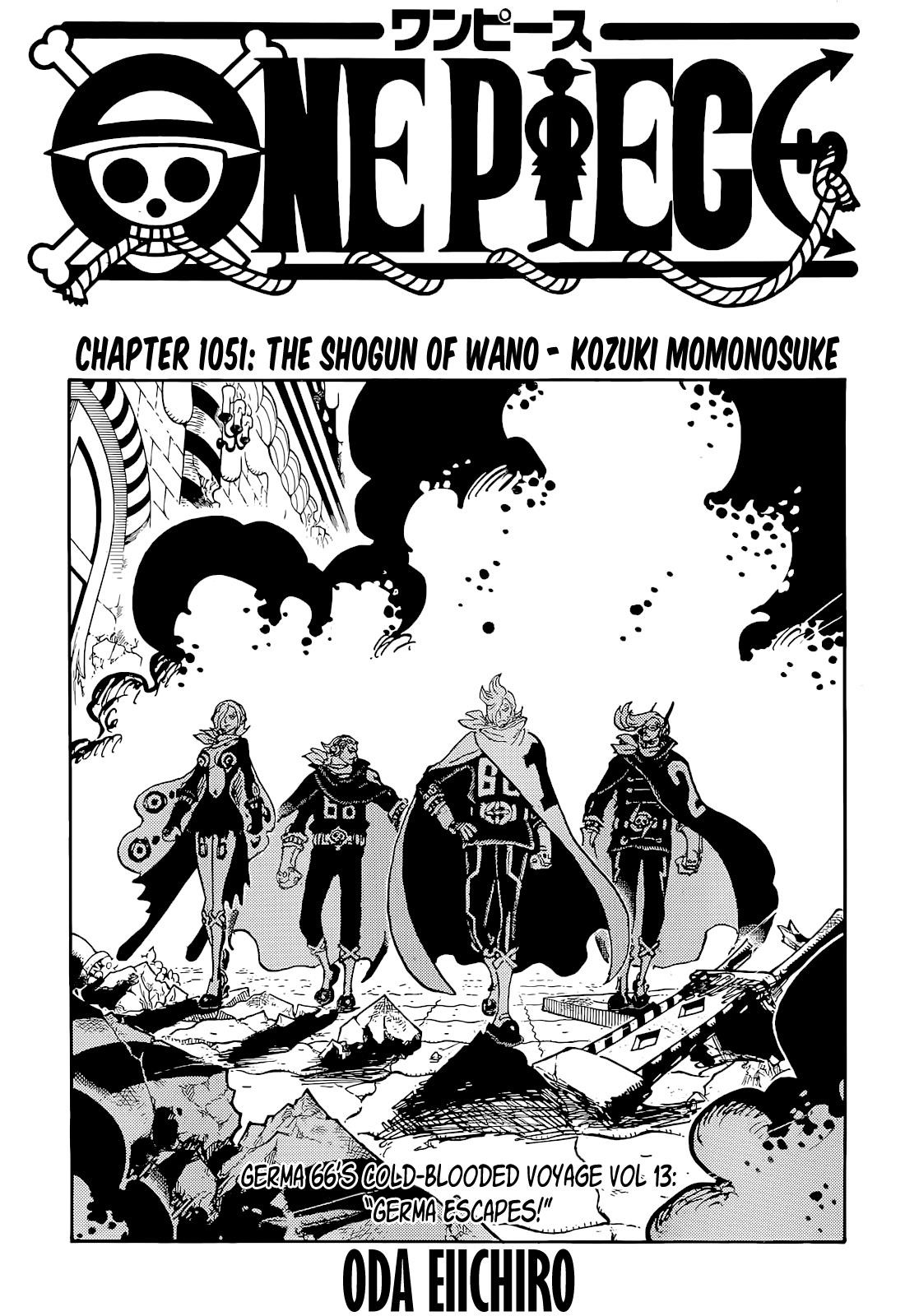 One Piece Manga Chapter 1051 page 1 - Shogun of Wano Country, Kouzuki Momonosuke