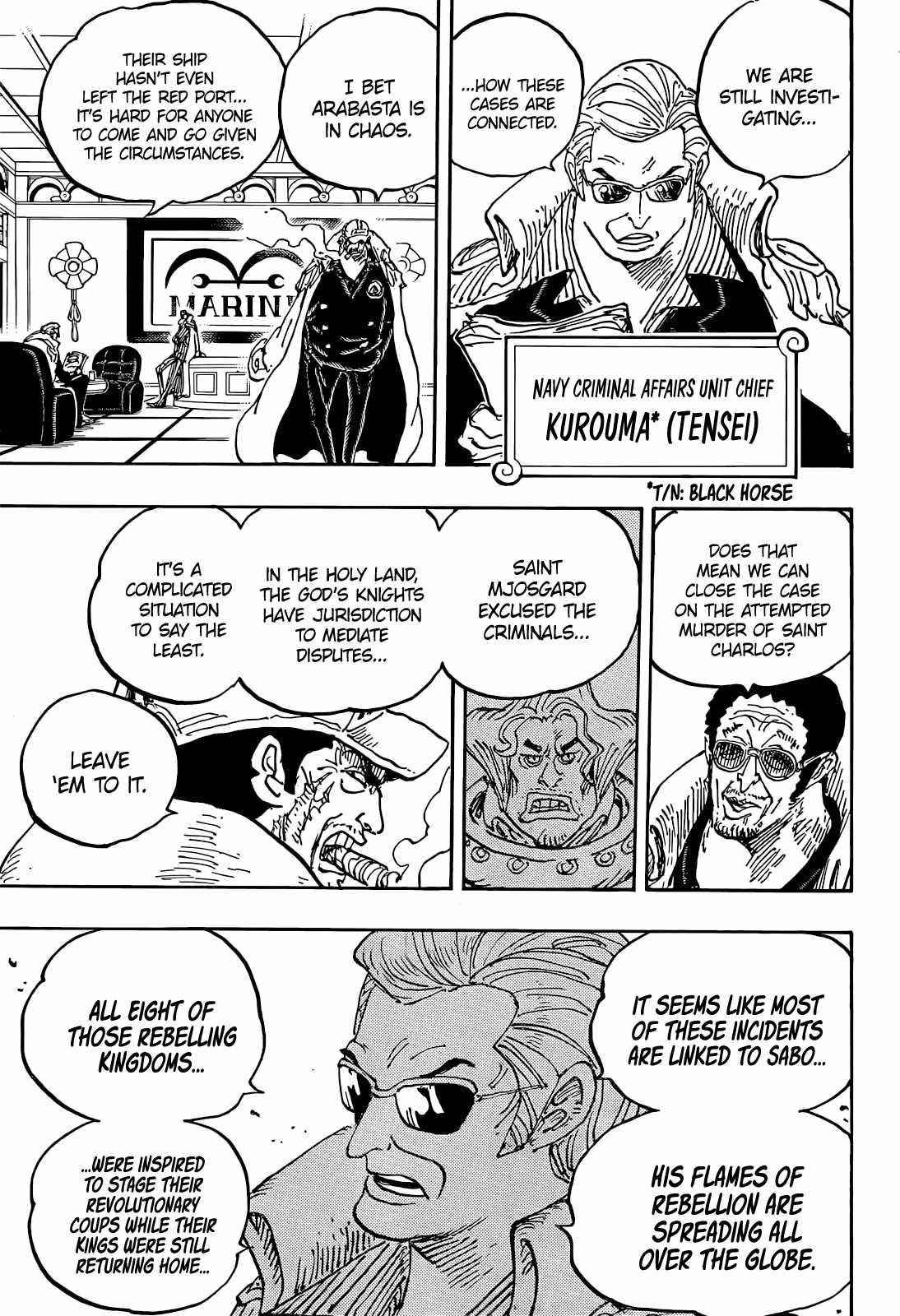 One Piece Manga Chapter 1054 page 15 - Flame Emperor