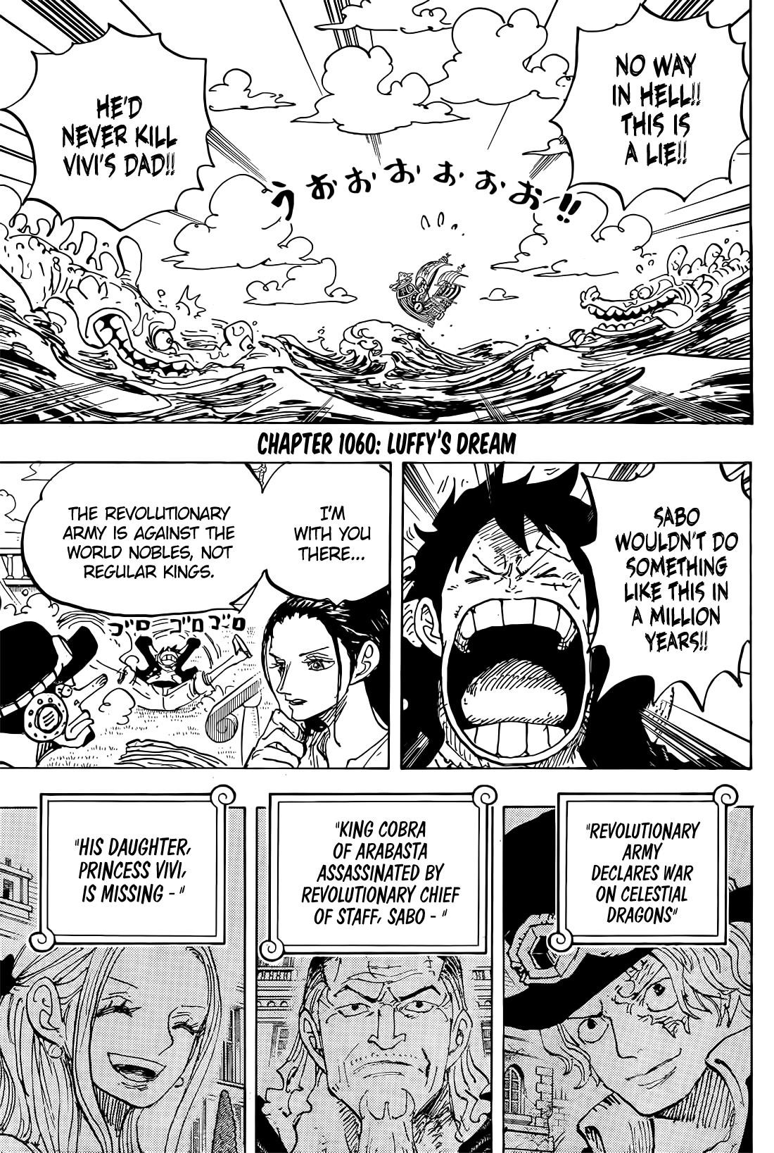 One Piece Manga Chapter 1060 page 3 - Luffy's Dream
