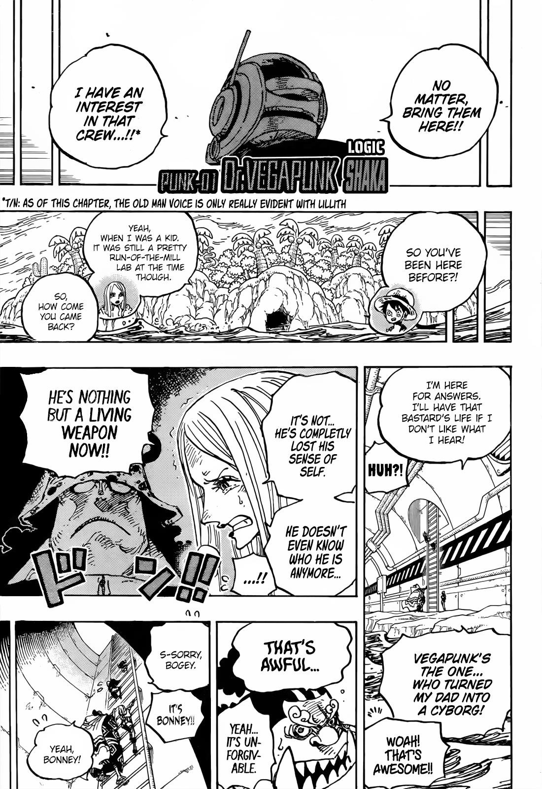 One Piece Manga Chapter 1062 page 6 - Adventure in the Land of Science