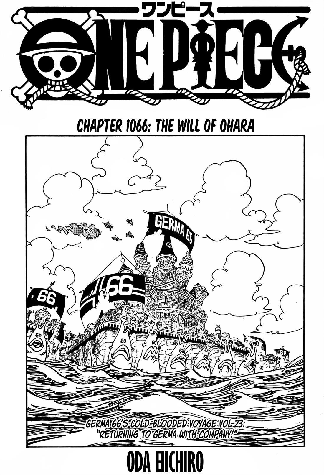 One Piece Manga Chapter 1066 page 1 - The Will of Ohara