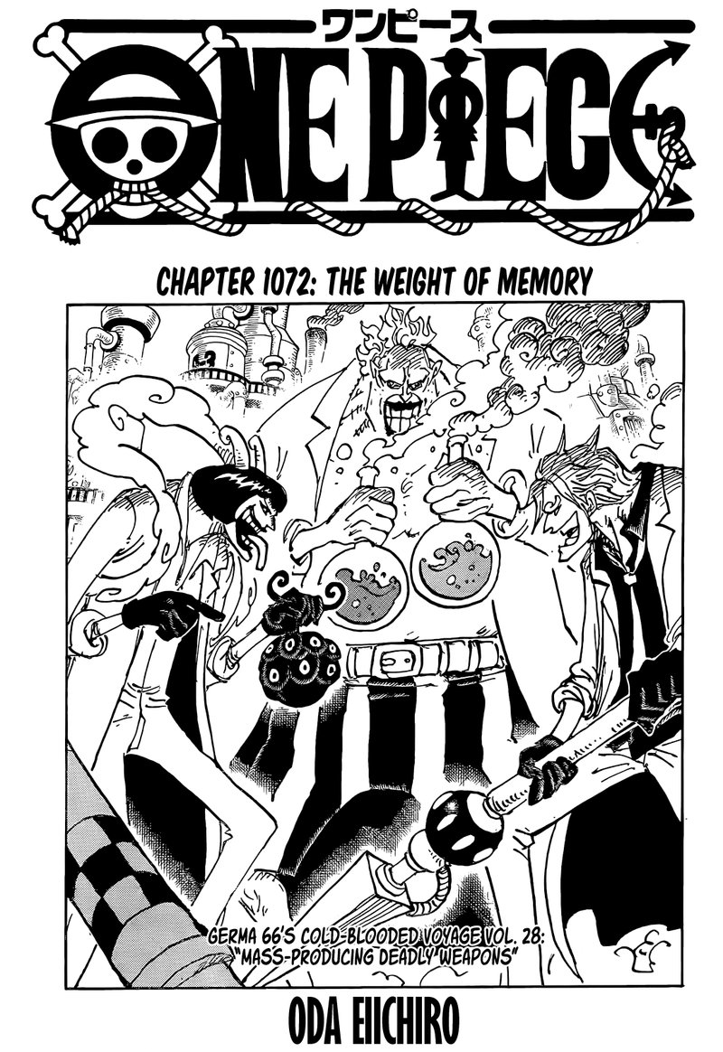 One Piece Manga Chapter 1072 page 1 - The Weight of Memory