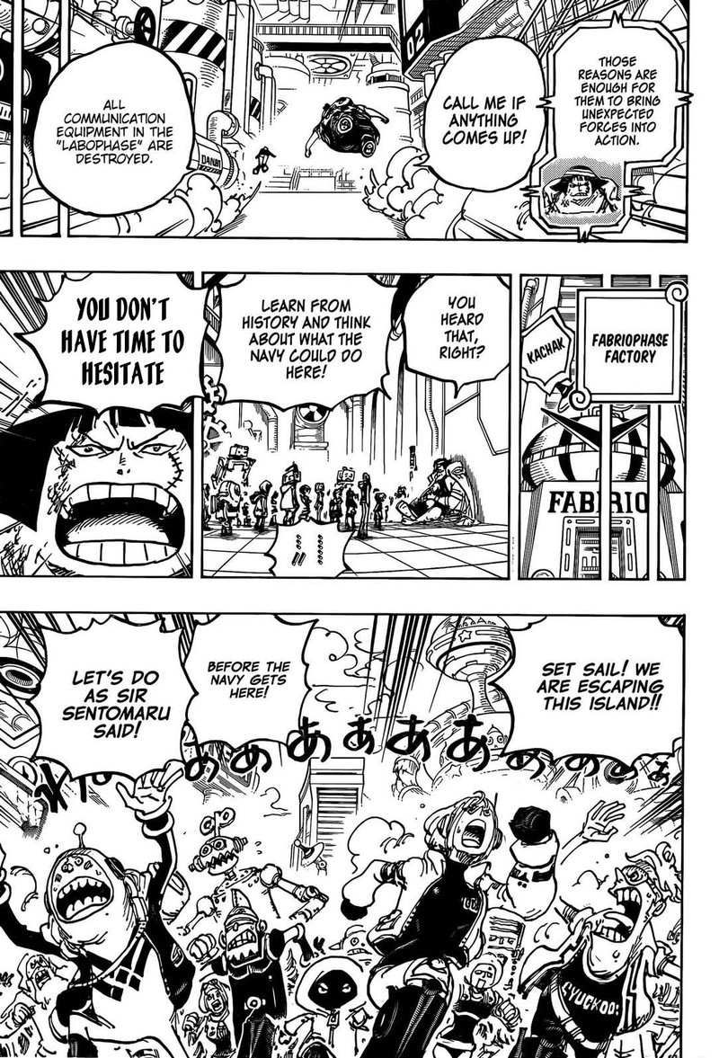 One Piece Manga Chapter 1078 page 3 - Escape Limit