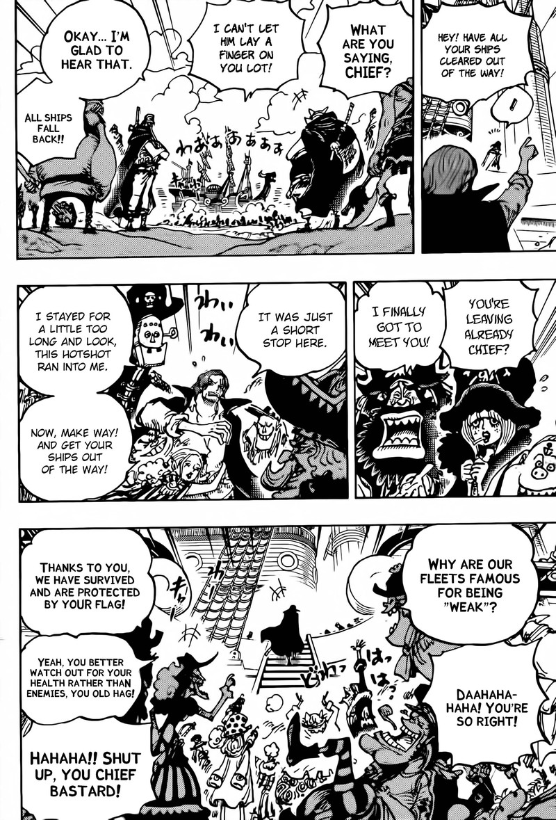One Piece Manga Chapter 1079 page 6 - The Emperor's Crew, The Red Hair Pirates
