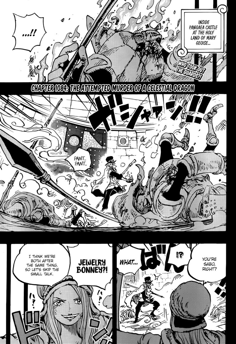 One Piece Manga Chapter 1084 page 3 - The Attempted Murder of a Celestial Dragon