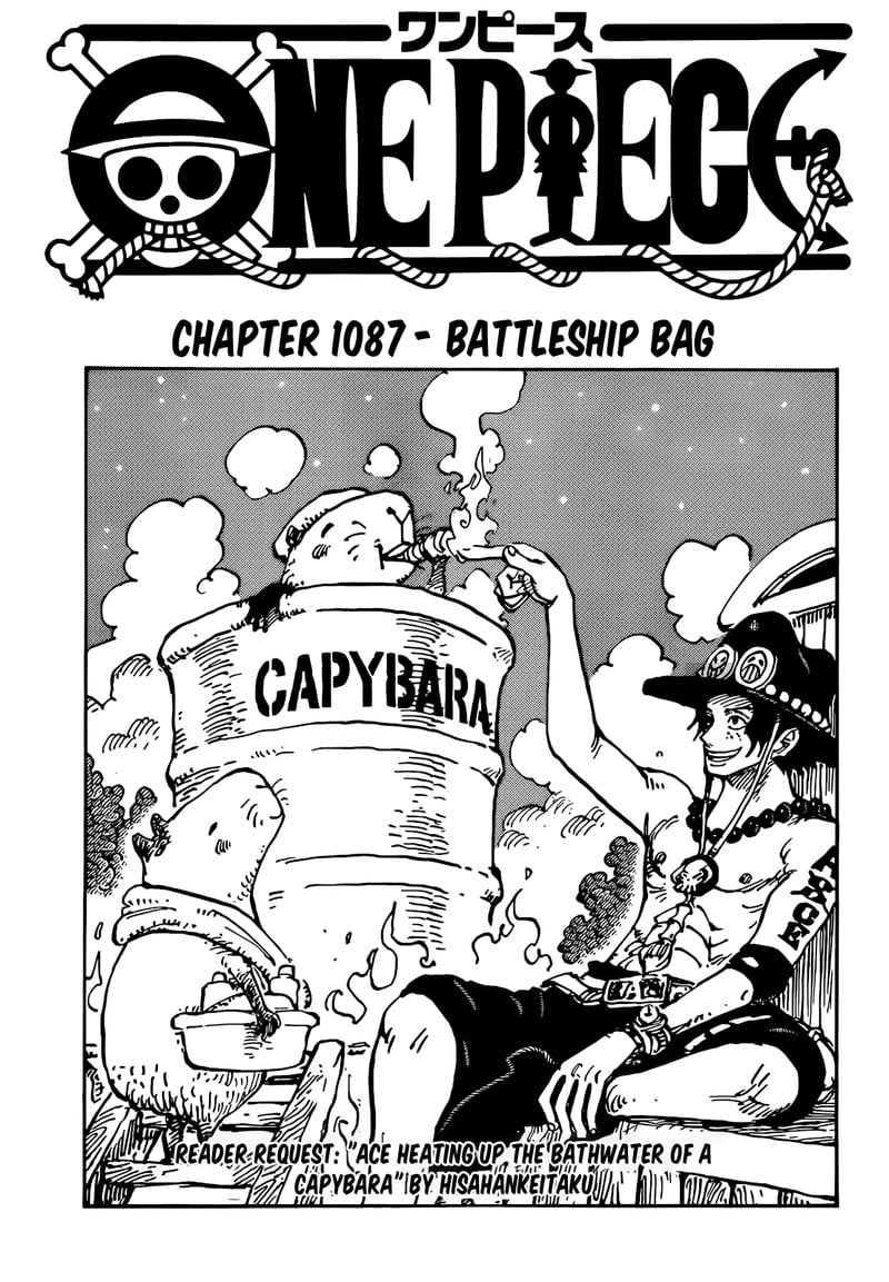 One Piece Manga Chapter 1087 page 1 - Battleship Bags