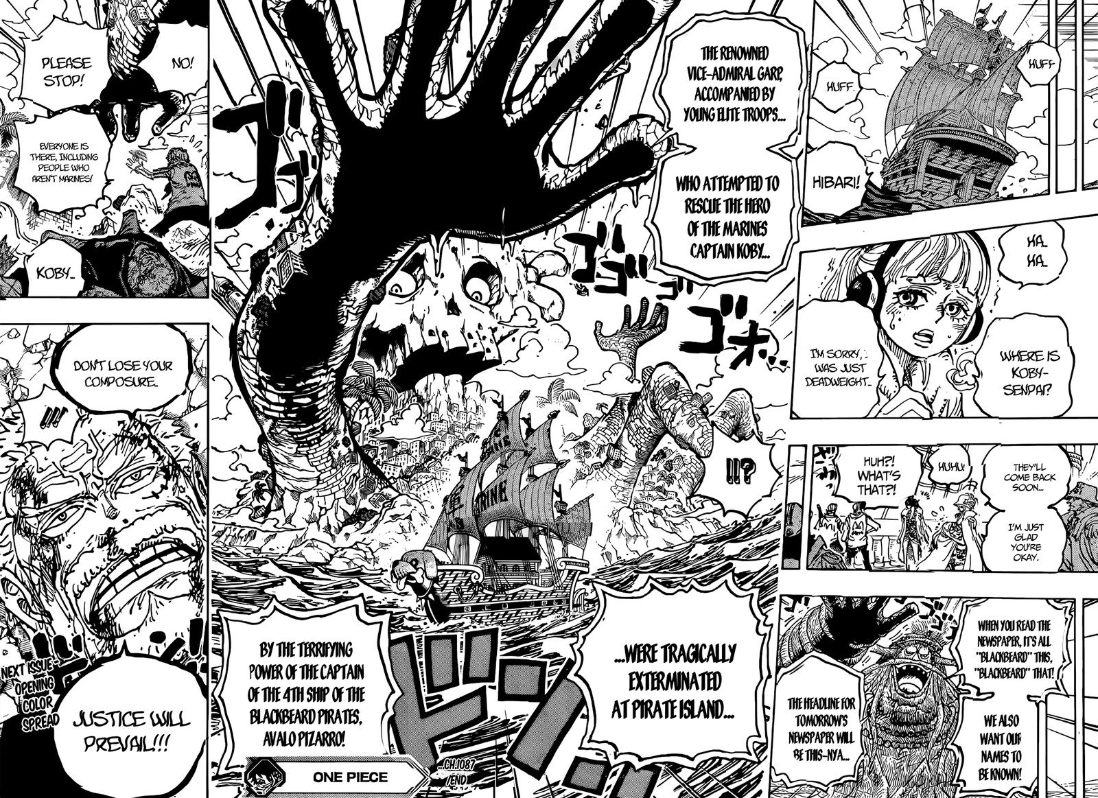One Piece Manga Chapter 1087 page 13 - Battleship Bags