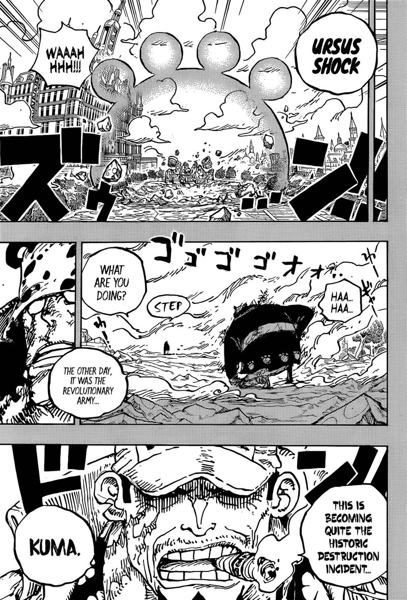 One Piece Manga Chapter 1092 page 2 - Kuma the Tyrant's Holy Land Rampage