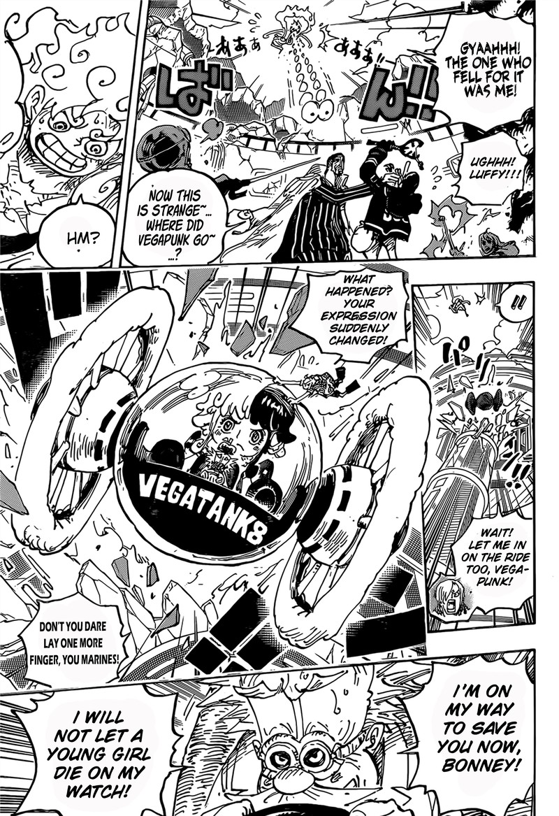 One Piece Manga Chapter 1093 page 13 - Luffy vs. Kizaru