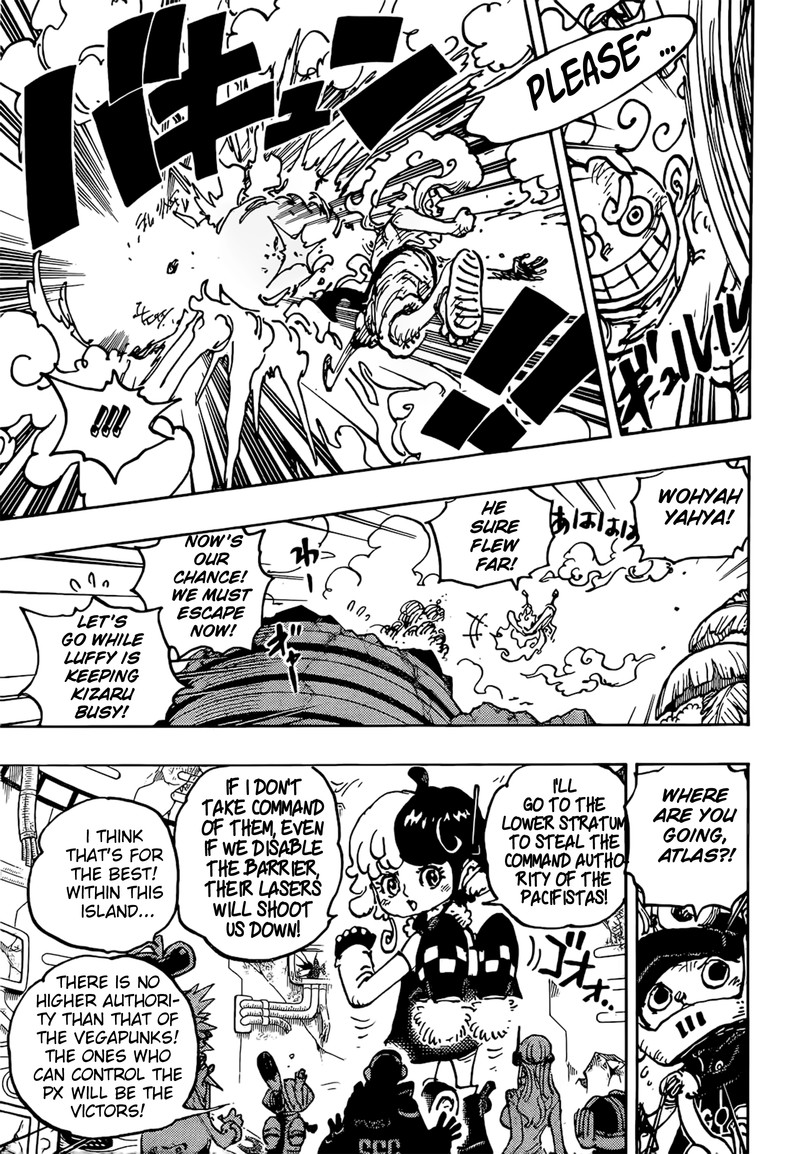 One Piece Manga Chapter 1093 page 3 - Luffy vs. Kizaru