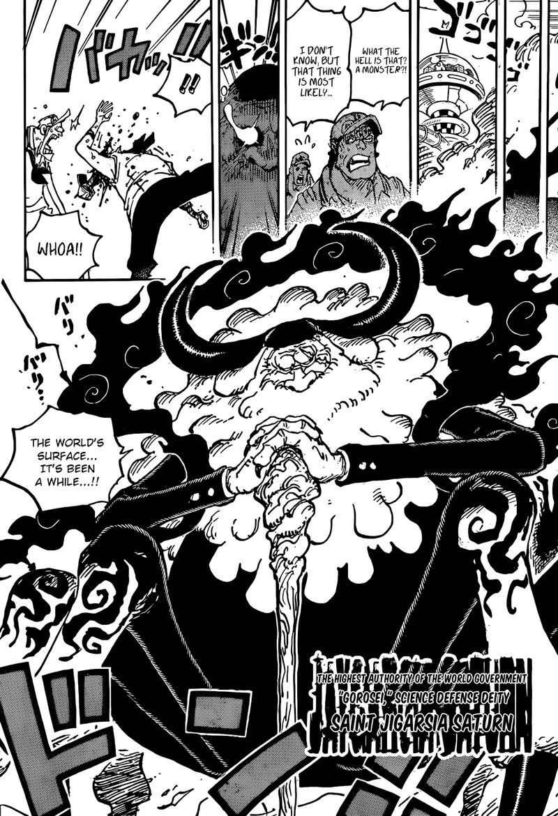 One Piece Manga Chapter 1094 page 12 - Five Elders, Warrior God of Science and Defense, Saint Jaygarcia Saturn