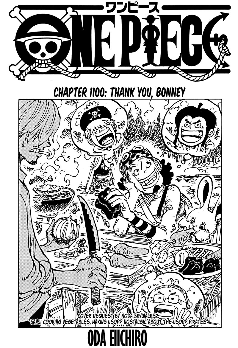 One Piece Manga Chapter 1100 page 1 - Thank You, Bonney