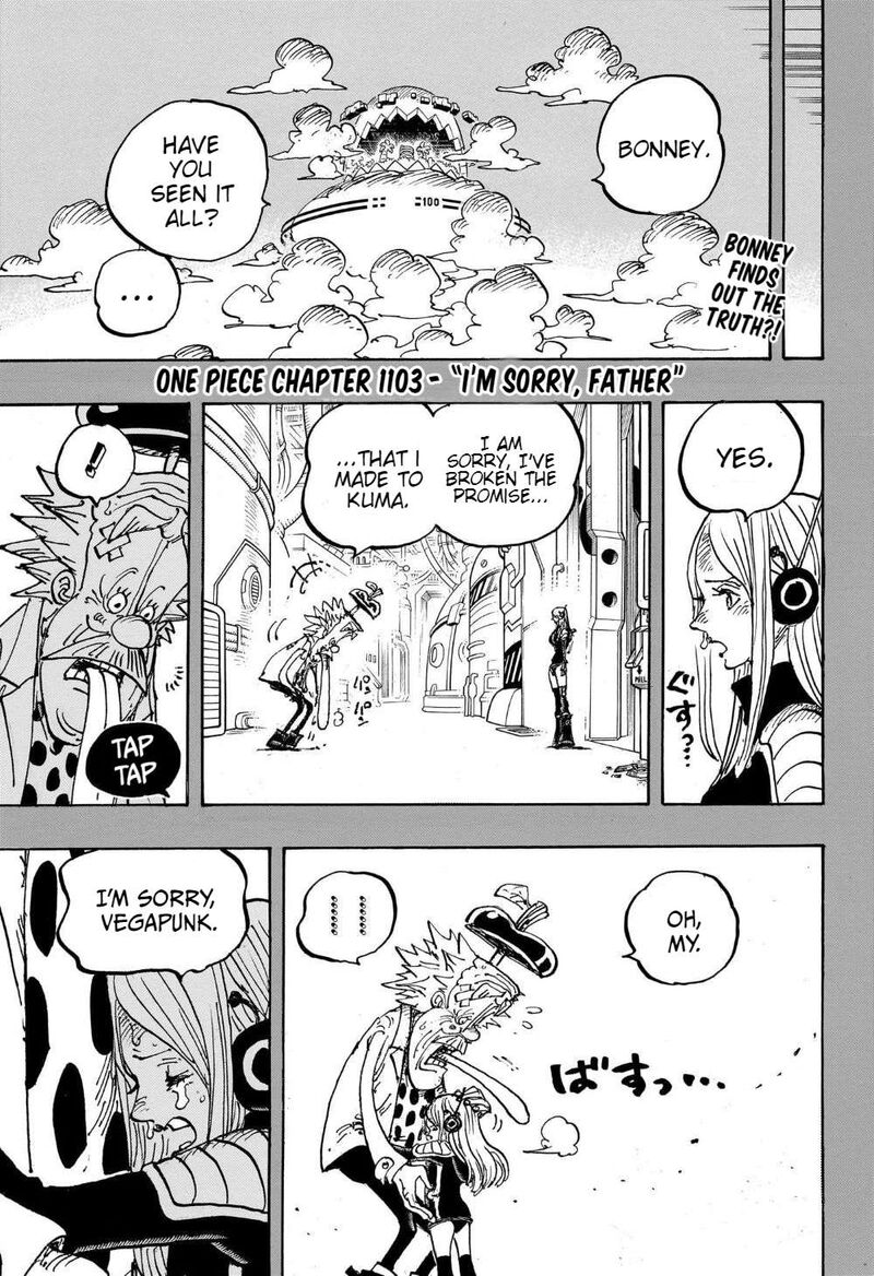 One Piece Manga Chapter 1103 page 3 - I'm Sorry, Daddy