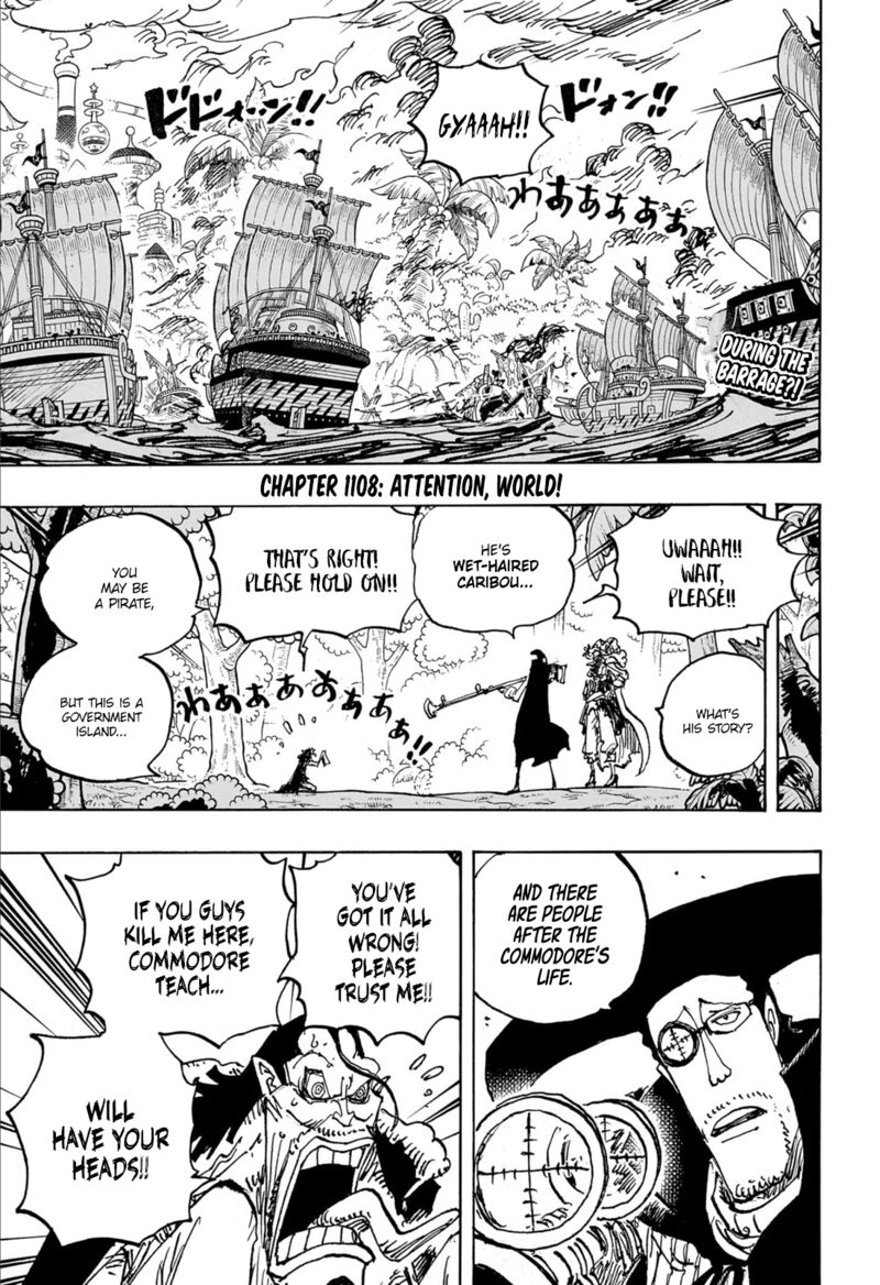 One Piece Manga Chapter 1108 page 3 - Come In, World