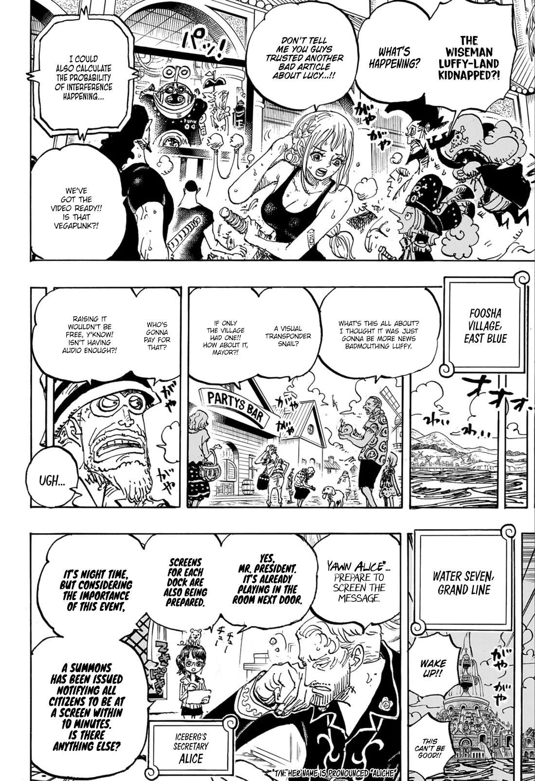 One Piece Manga Chapter 1109 page 6 - Interception
