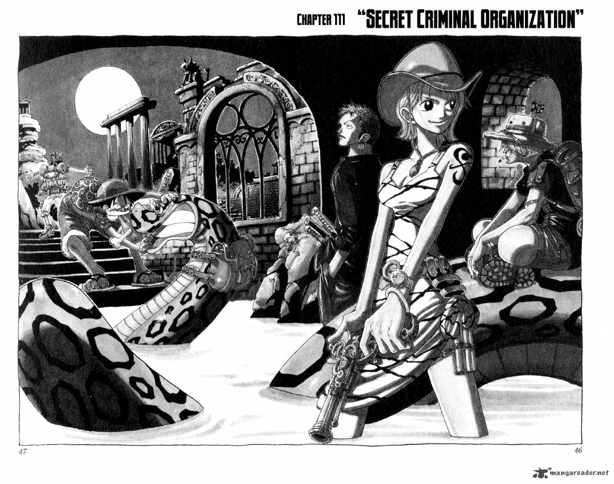 One Piece Manga Chapter 111 page 2 - The Secret Criminal Organization