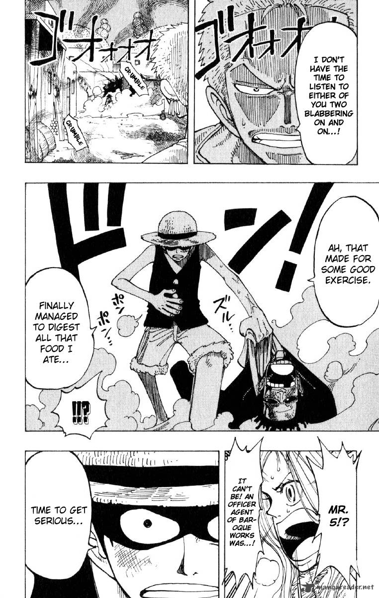 One Piece Manga Chapter 112 page 10 - Luffy vs. Zoro