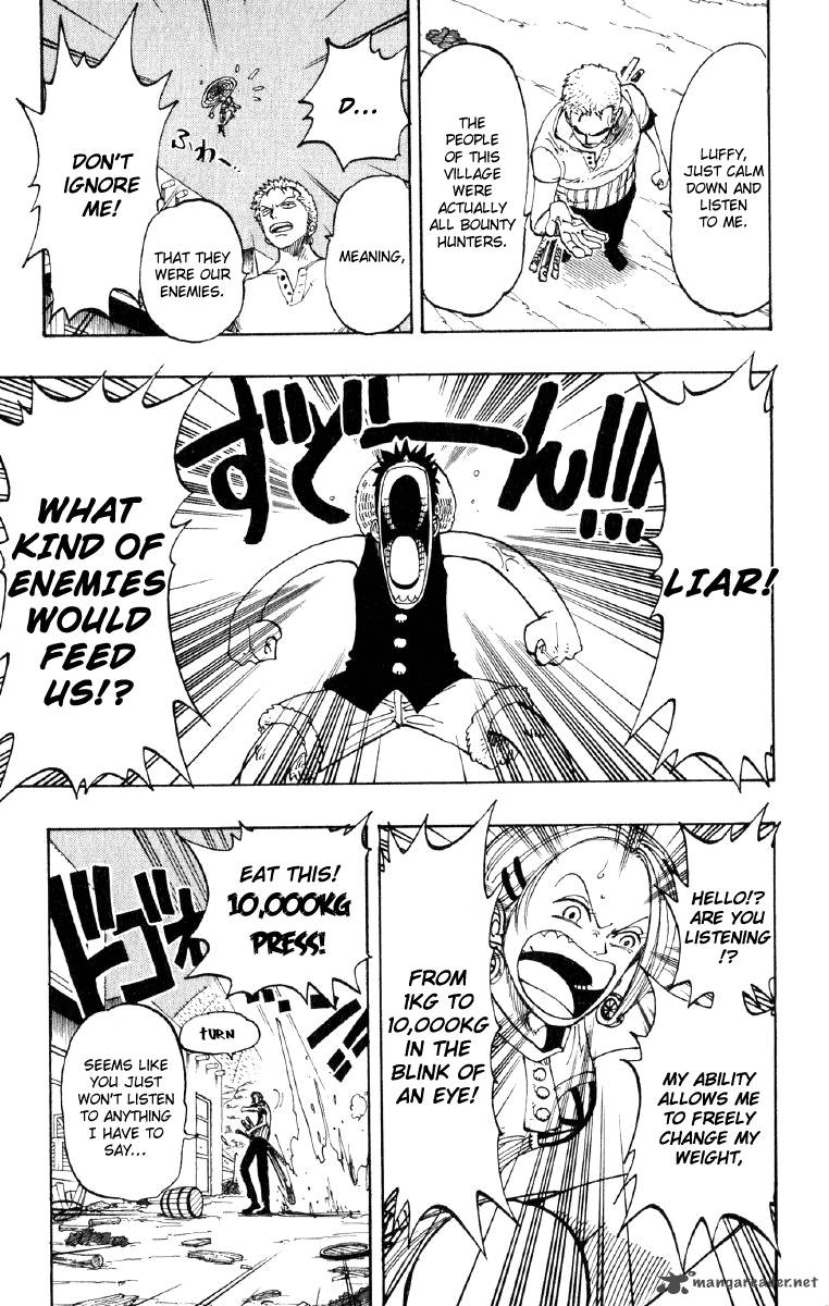 One Piece Manga Chapter 112 page 11 - Luffy vs. Zoro