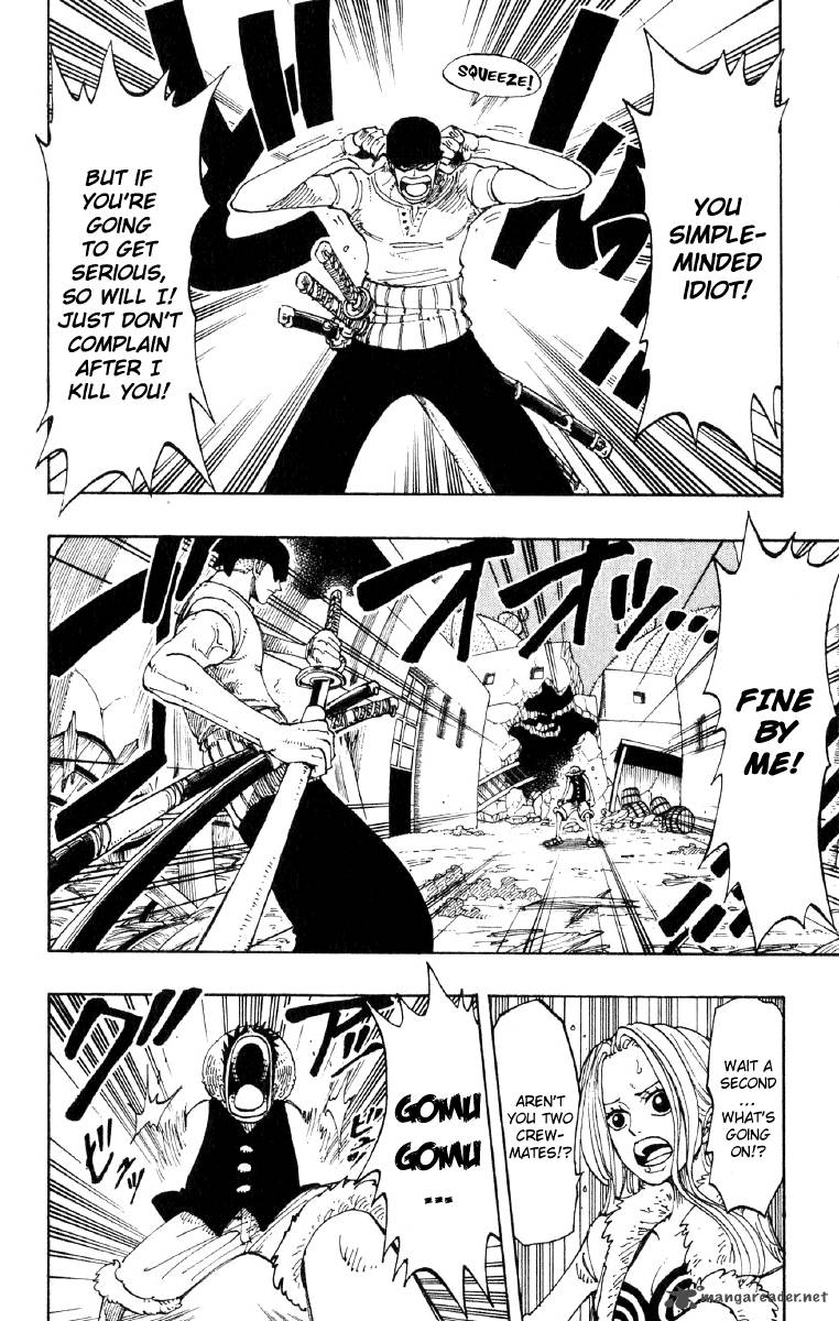 One Piece Manga Chapter 112 page 12 - Luffy vs. Zoro