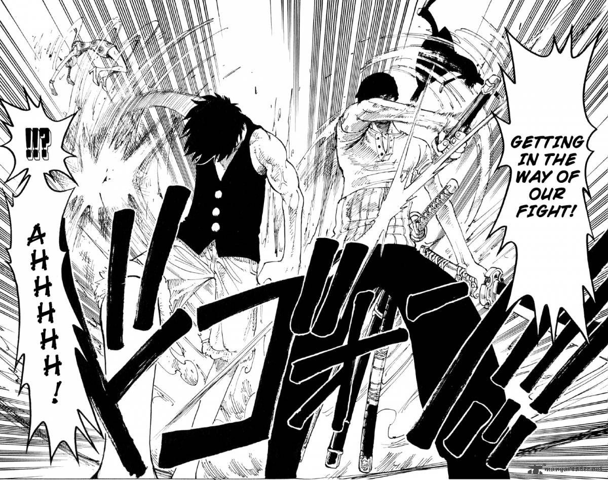 One Piece Manga Chapter 112 page 18 - Luffy vs. Zoro