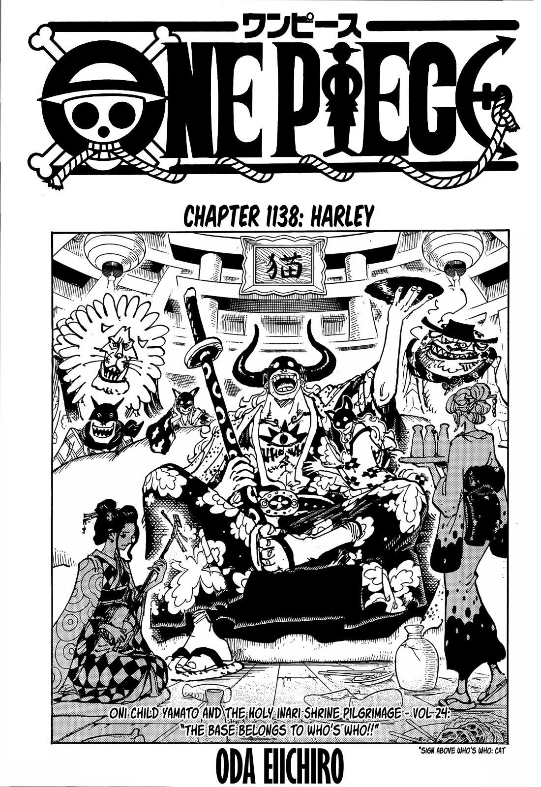 One Piece Manga Chapter 1138 page 1 - The Harley