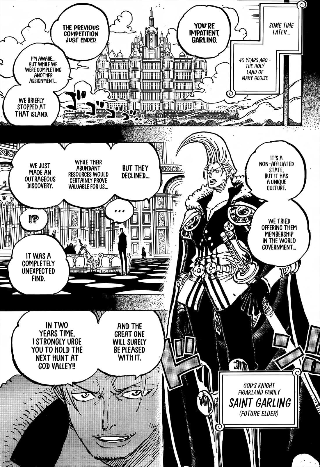 One Piece Manga Chapter 1158 page 5 - Rocks vs. Harald