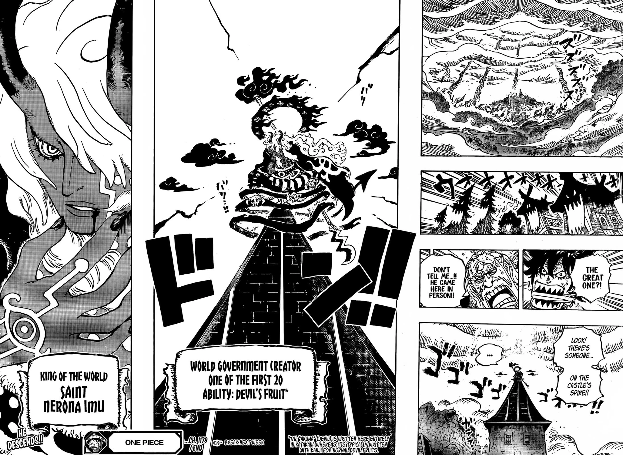 One Piece Manga Chapter 1179 page 15 - Nerona Imu Descends