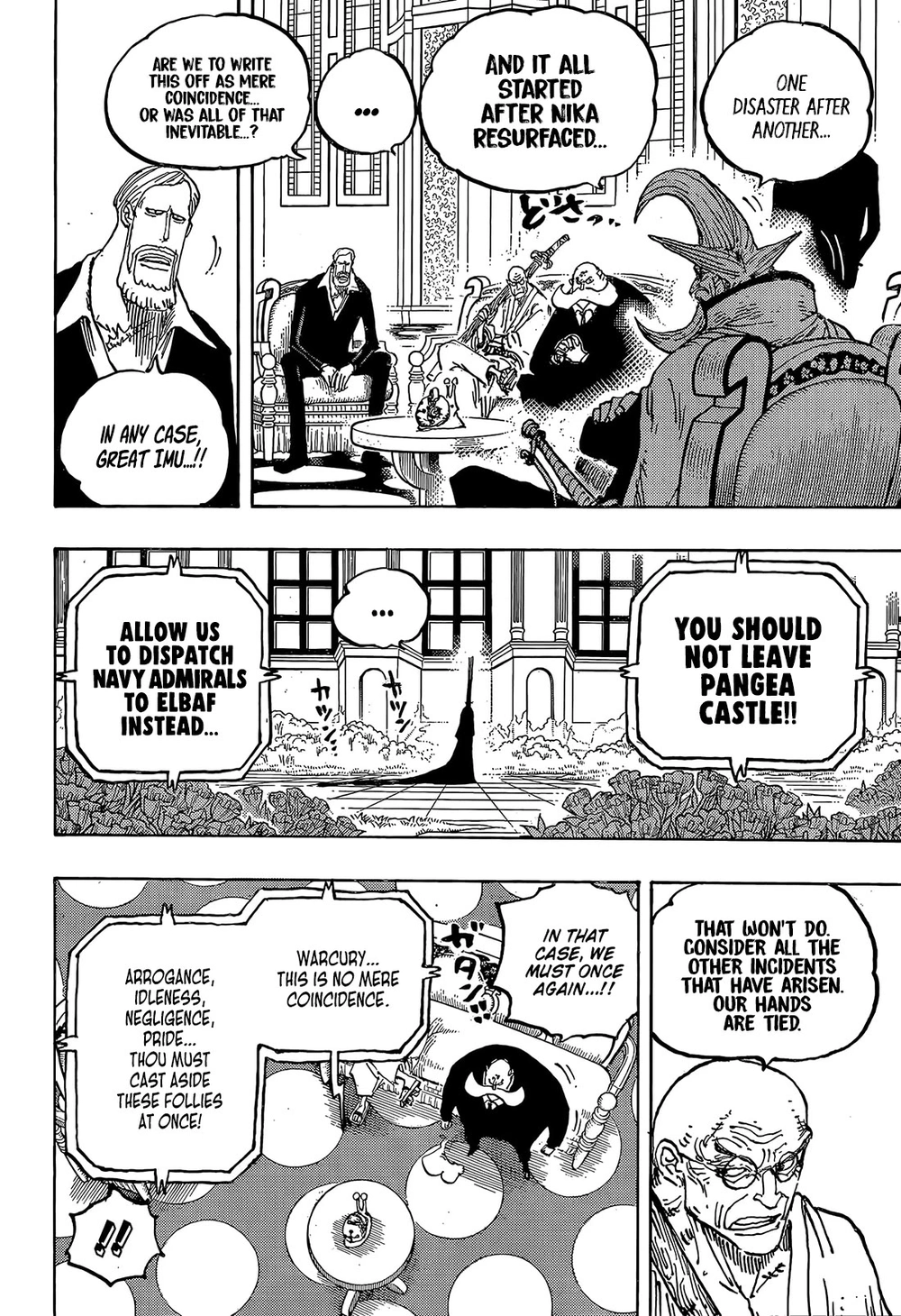 One Piece Manga Chapter 1179 page 4 - Nerona Imu Descends