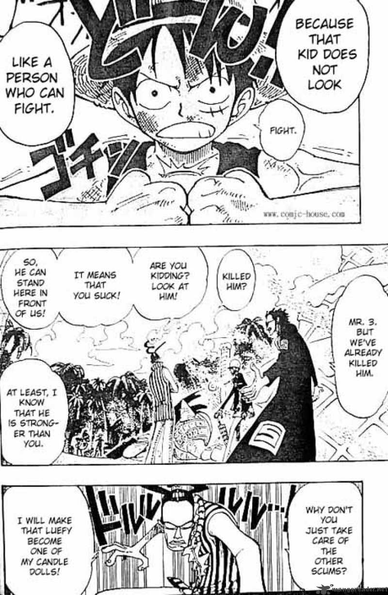 One Piece Manga Chapter 123 page 4 - Luffy vs. Mr. 3