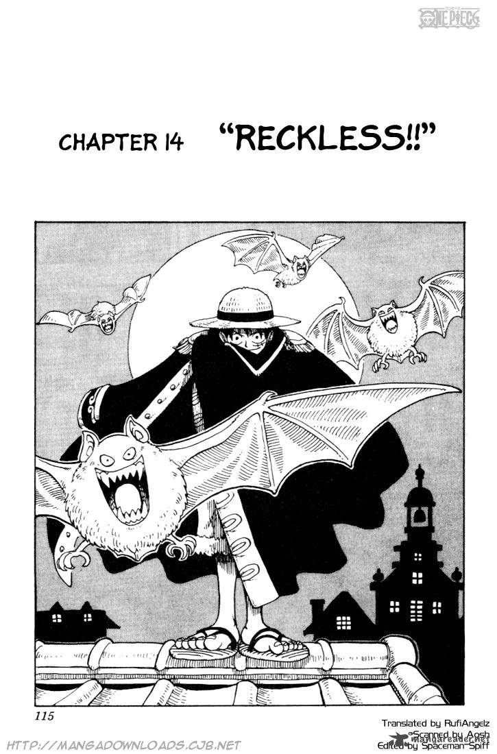 One Piece Manga Chapter 14 page 1 - Reckless!!
