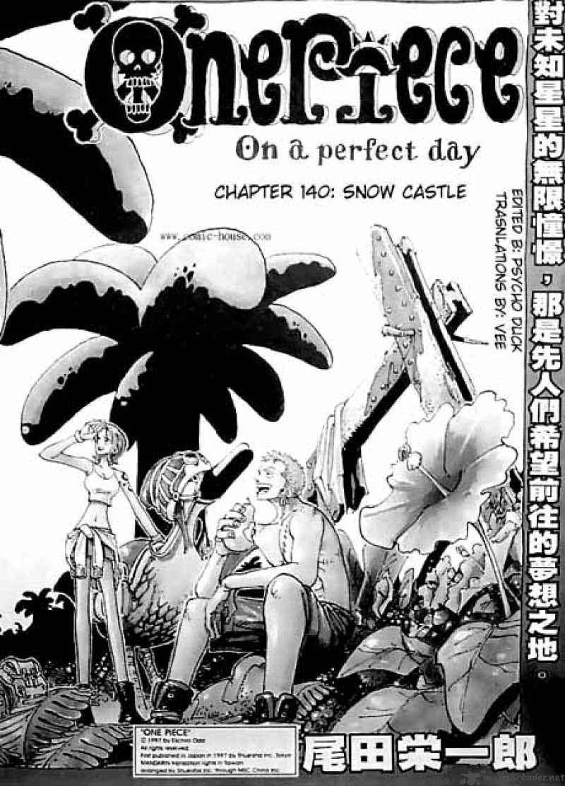 One Piece Manga Chapter 140 page 1 - The Castle of Snow
