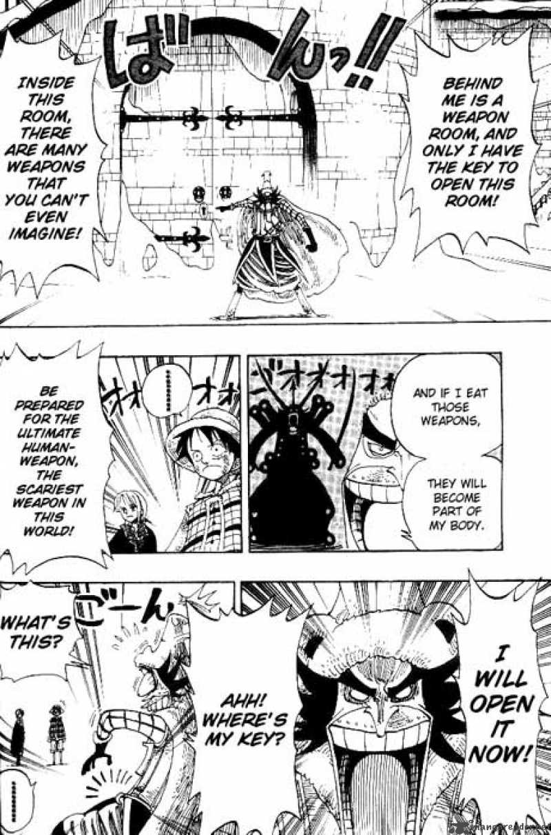 One Piece Manga Chapter 150 page 12 - Royal Drum Crown 7-Shot Tin Tyrant Cannon