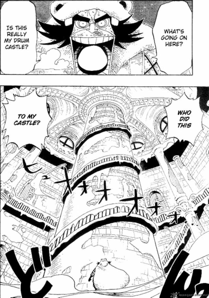One Piece Manga Chapter 150 page 4 - Royal Drum Crown 7-Shot Tin Tyrant Cannon
